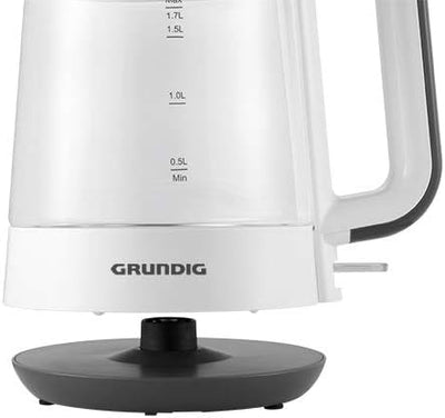 Grundig WK 5860 Wasserkocher, Glas, 2400W, 1,7 l, 2400, Aluminium, 1 Liter, Weiss/Schwarz & Philips