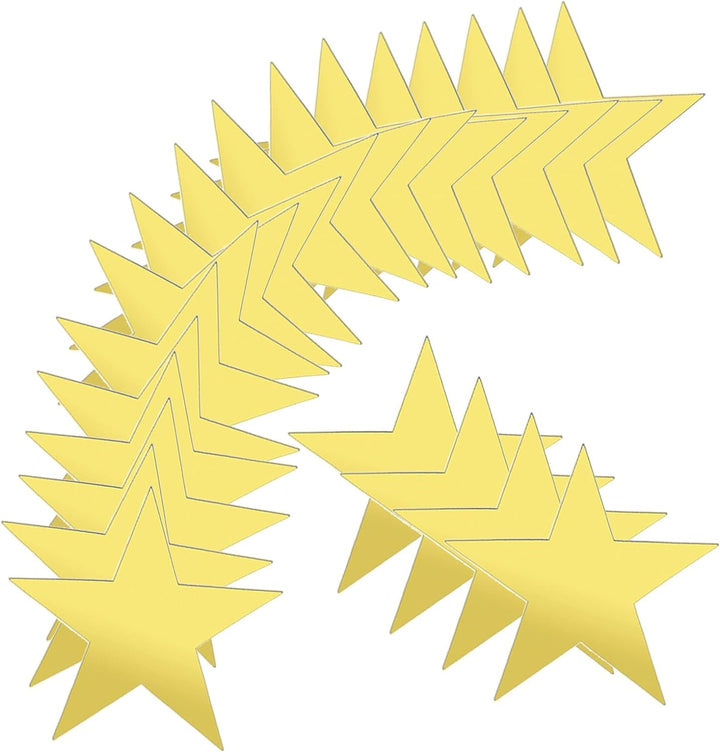 50 Stück 28cm Star Cutouts, Basicon Doppelt Bedruckte hängende Papiersterndekorationen Papier Sterne