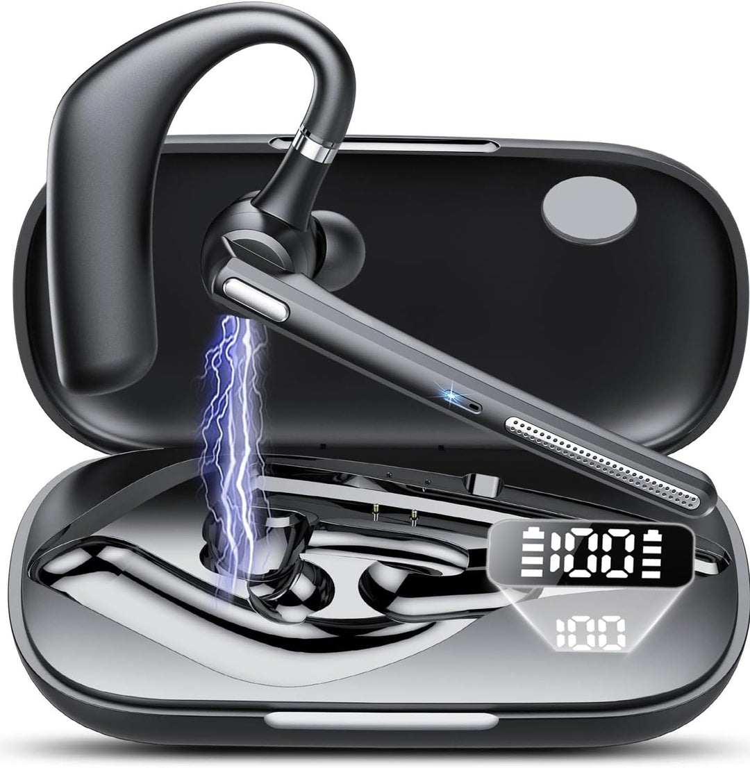 Bluetooth Headset V5.3, 60Hrs Freisprecheinrichtung Wireless Headset mit Dual Geräuschunterdrückung