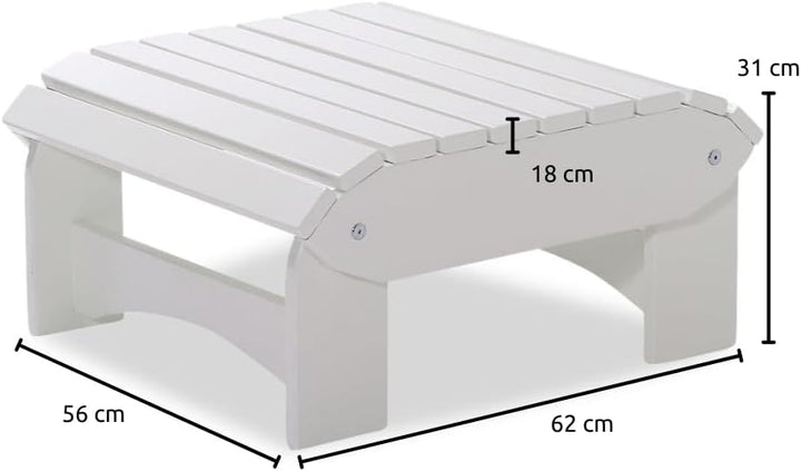 Original Dream-Chairs since 2007 Adirondack Footrest Comfort de Luxe in weiss