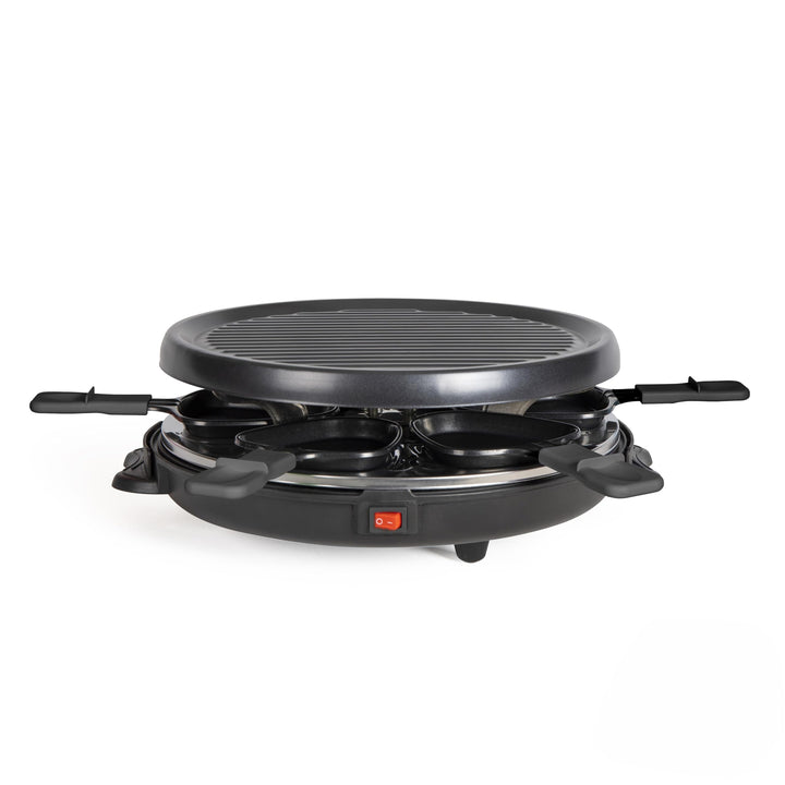 Onli - Raclette-Grill für 6 Personen ON1020N - 800W, abnehmbare Grillplatte, 29x29 cm, inklusive Zub