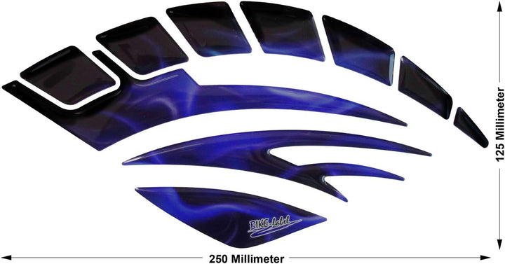 BIKE-label Seitentank Tankpad Flame Blue Flammen kompatibel für Suzuki 810006