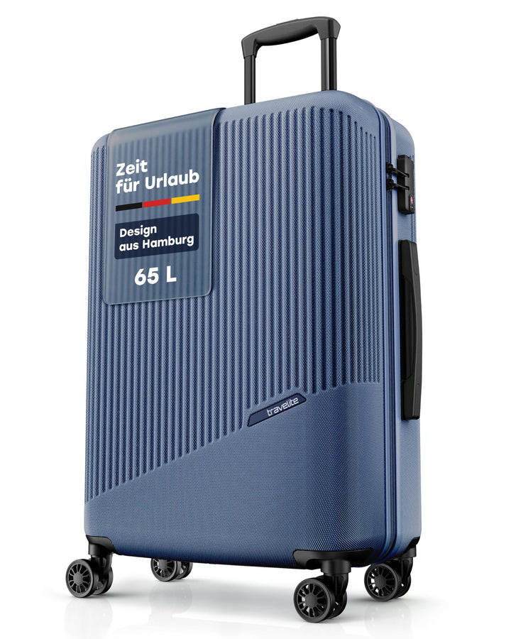 Travelite 4-Rad Hartschalenkoffer mittelgross 65 Liter, Gepäck Serie Bali: ABS Hartschalen Trolley m