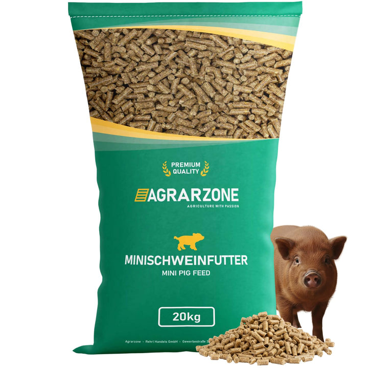 Agrarzone Minischweinfutter Pellets 20 kg - Schweinefutter für Minischweine, Zwergschweine & Teacup