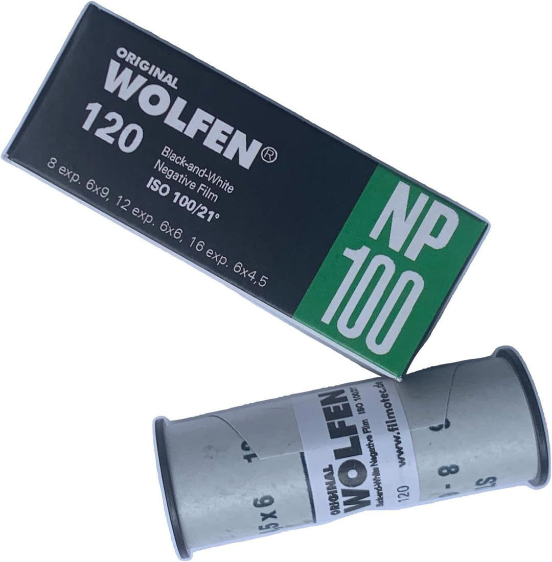 original WOLFEN (ORWO) NP100-120 schwarz/weiss Mittelformat Film für 4,5x6, 6x6, 6x9, 6x12 Aufnahnen
