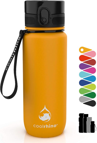 coolrhino Trinkflasche 350ml I 650ml I 1L I 1,5L für Sport, Outdoor, Schule, Fitness & Kinder - Wass