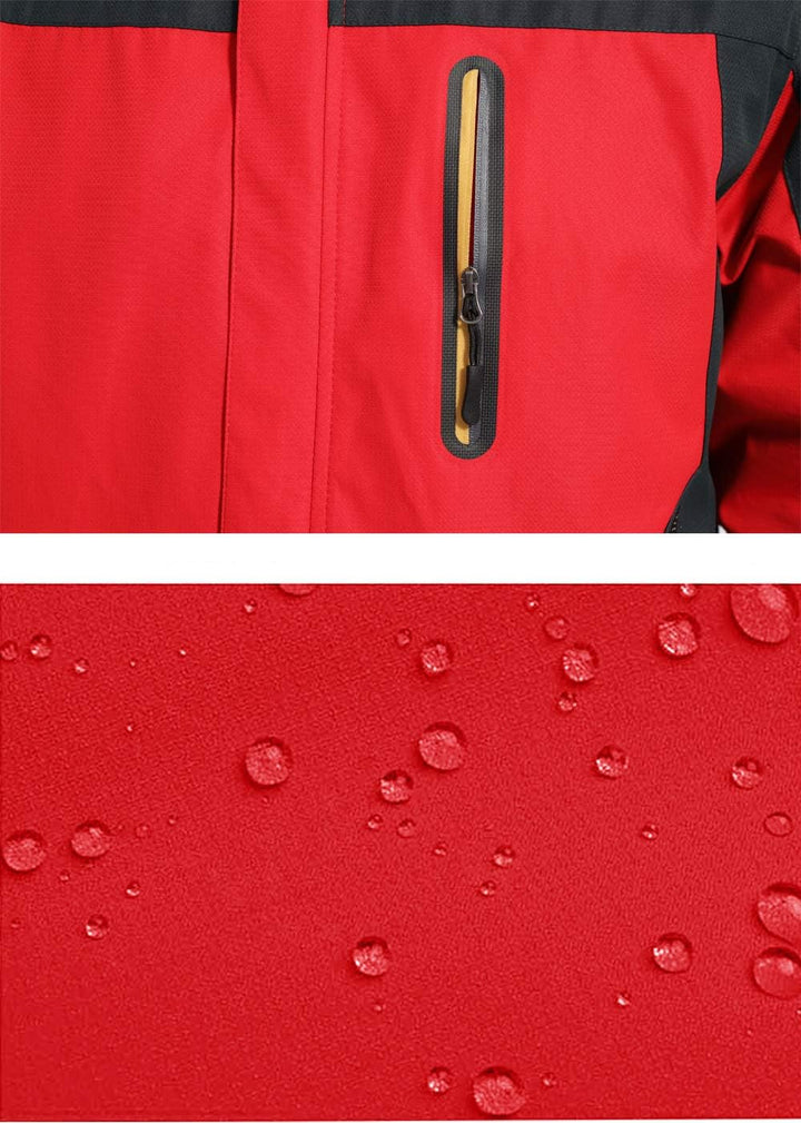KEFITEVD Softshelljacke Herren Wasserabweisende Funktionsjacke mit Abnehmbarer Kapuze Leichte Outdoo
