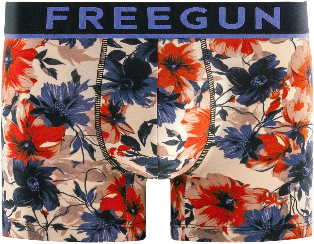 FREEGUN Herren Retroshorts (4er Pack) S Beige/Orange/Blau/Grün, S Beige/Orange/Blau/Grün