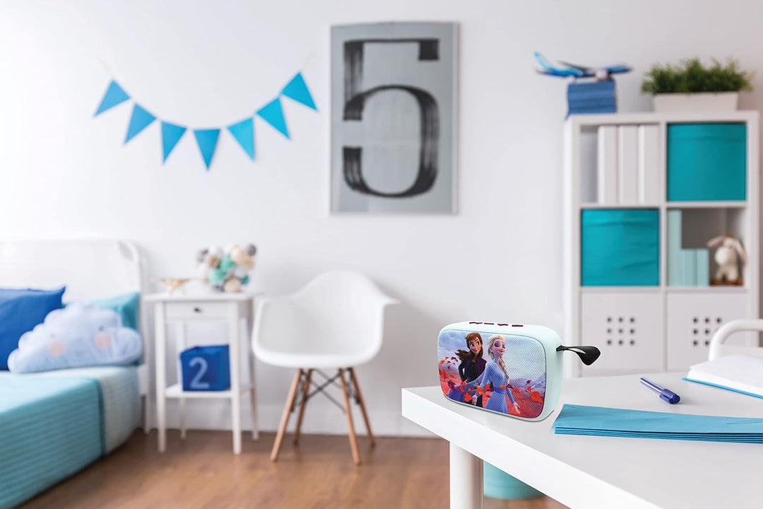 Lexibook Disney Die Eiskönigin - Tragbarer Bluetooth-Lautsprecher, Kabelloser, USB, TF-Karte, Akku,