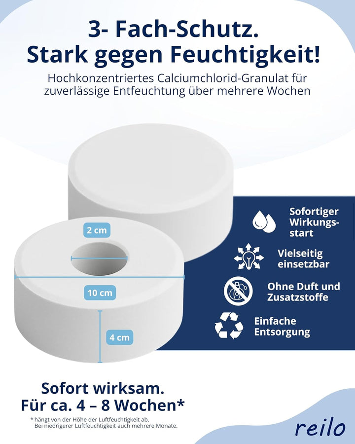TAB mit Loch 6x 450g I Luftentfeuchter I Nachfüllpack, 6