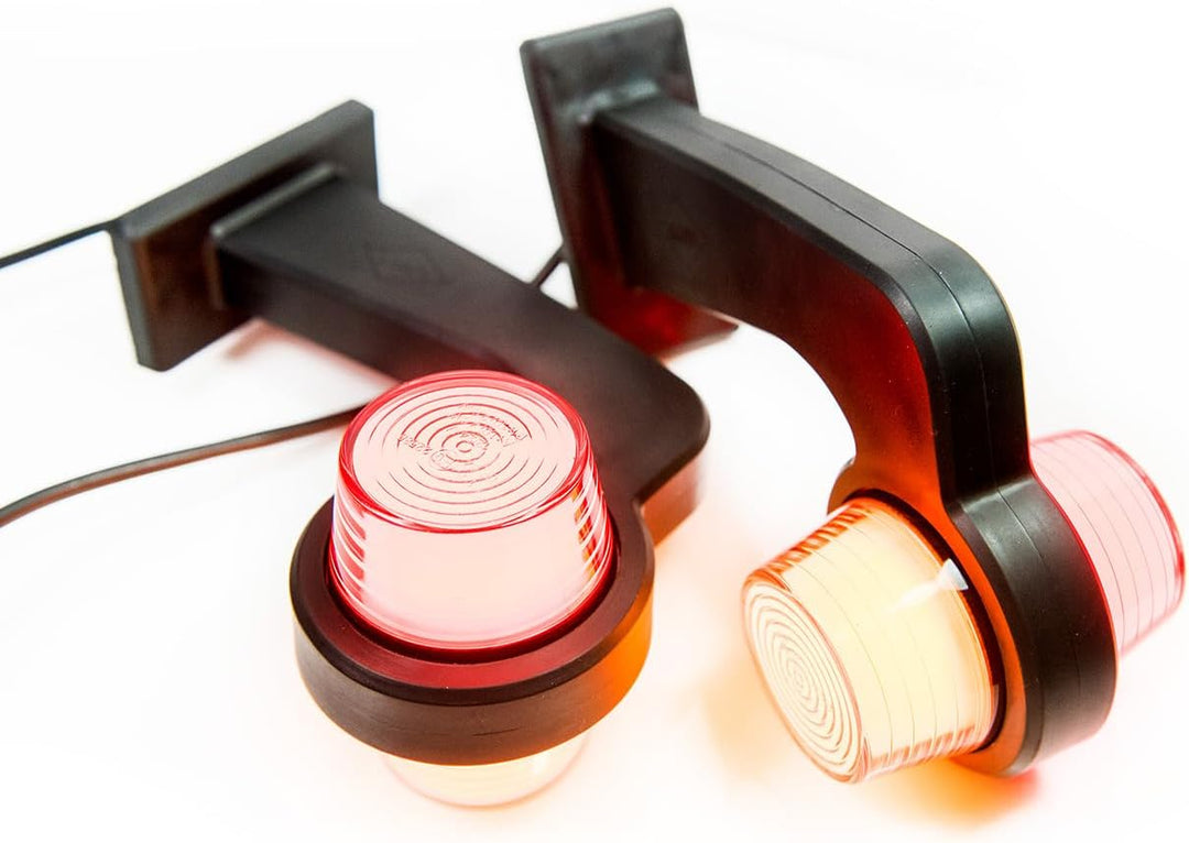 2 x LED Gummi Begrenzungsleuchte Seitenleuchte 12V 24V mit Old School NEON STYLE Positionsleuchte Au