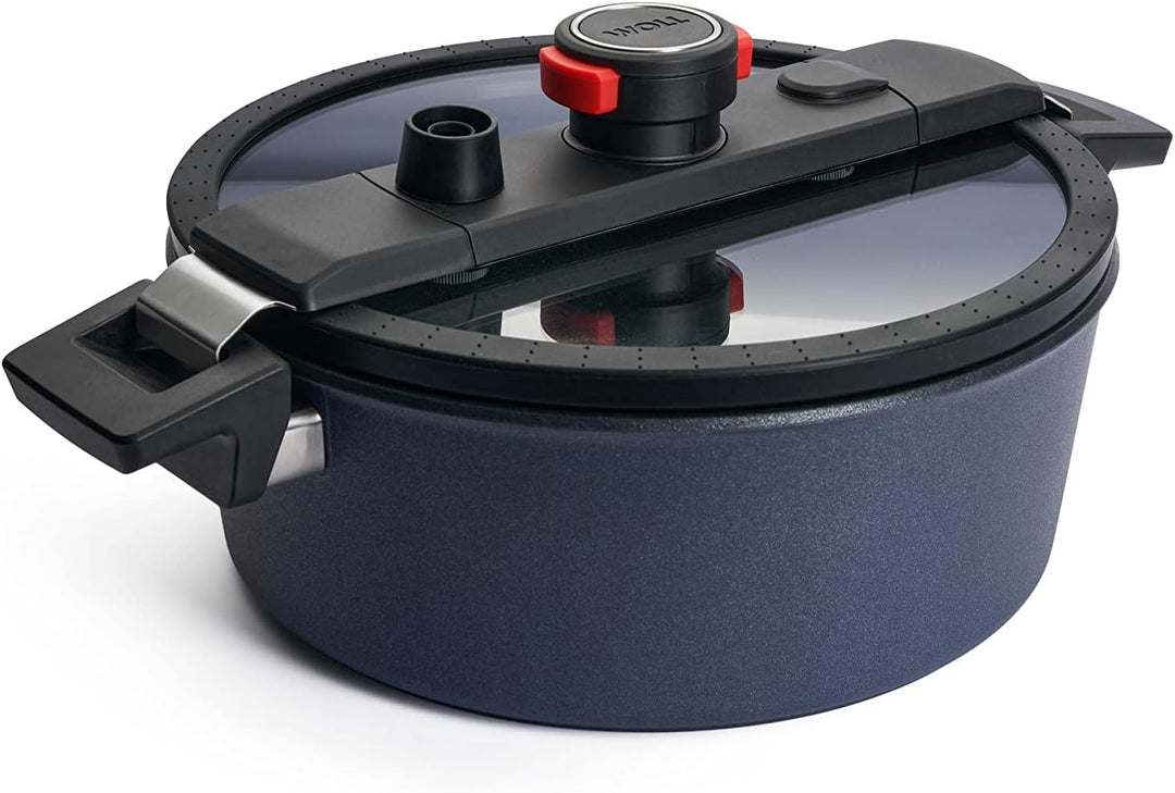 Woll Active Lite Kasserolle mit Active-Lite-Deckel, Ø 28 cm, 10,5 cm hoch, 5.5 Liter, mit 2 Seitengr