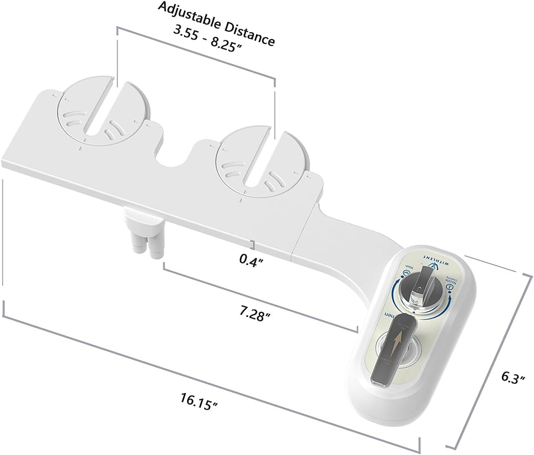 Bidet links,Bidet Einsatz für Toilette links - Einziehbare selbstreinigende Bidet Nicht Elektrisch m