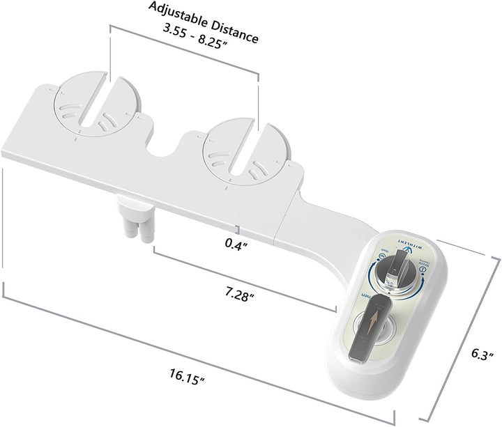 Bidet links,Bidet Einsatz für Toilette links - Einziehbare selbstreinigende Bidet Nicht Elektrisch m