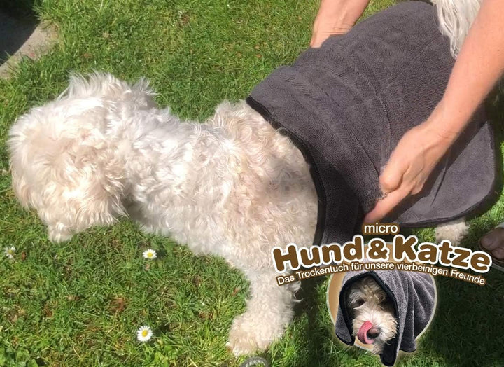 Micro Hund &amp; Katze - das Mikrofaser Trockentuch für unsere vierbeinigen Freunde │ Haustier-Handtuch