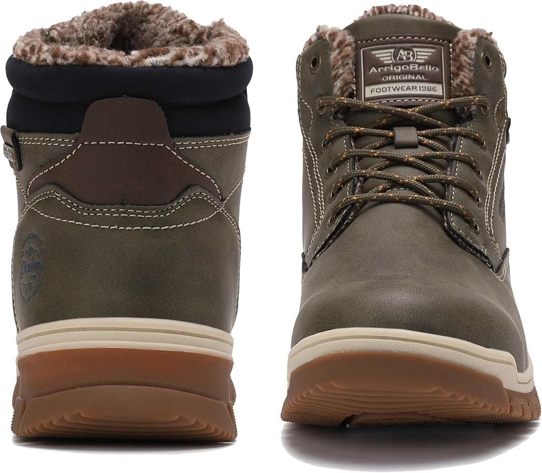 ARRIGO BELLO Winterstiefel Herren Winterschuhe Gefüttert Rutschfeste Warm Stiefel Gemütlich Trekking
