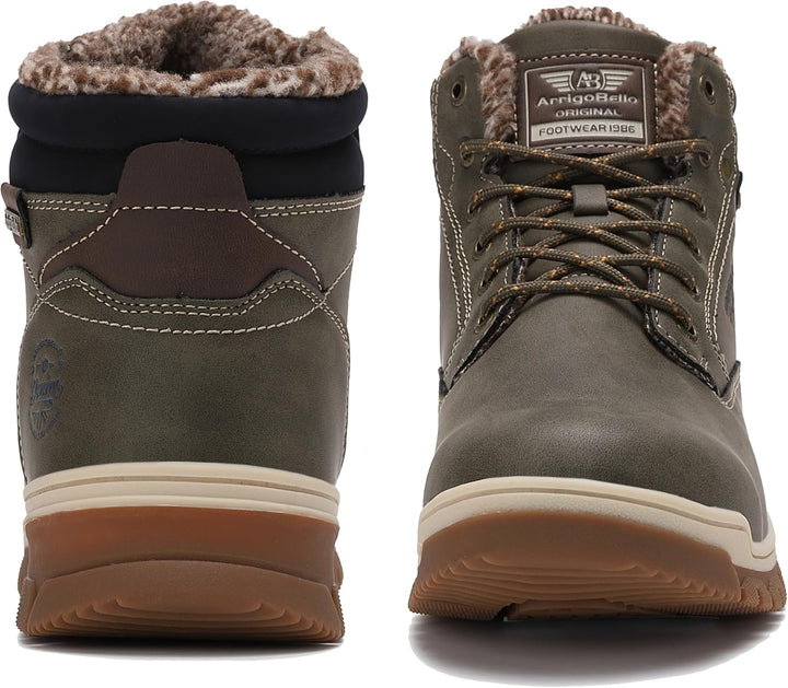 ARRIGO BELLO Winterstiefel Herren Winterschuhe Gefüttert Rutschfeste Warm Stiefel Gemütlich Trekking