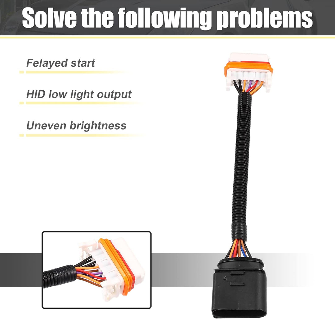 X AUTOHAUX Neue Kabelbaumadapter für Scheinwerferstecker Links Rechts 7L6971071A