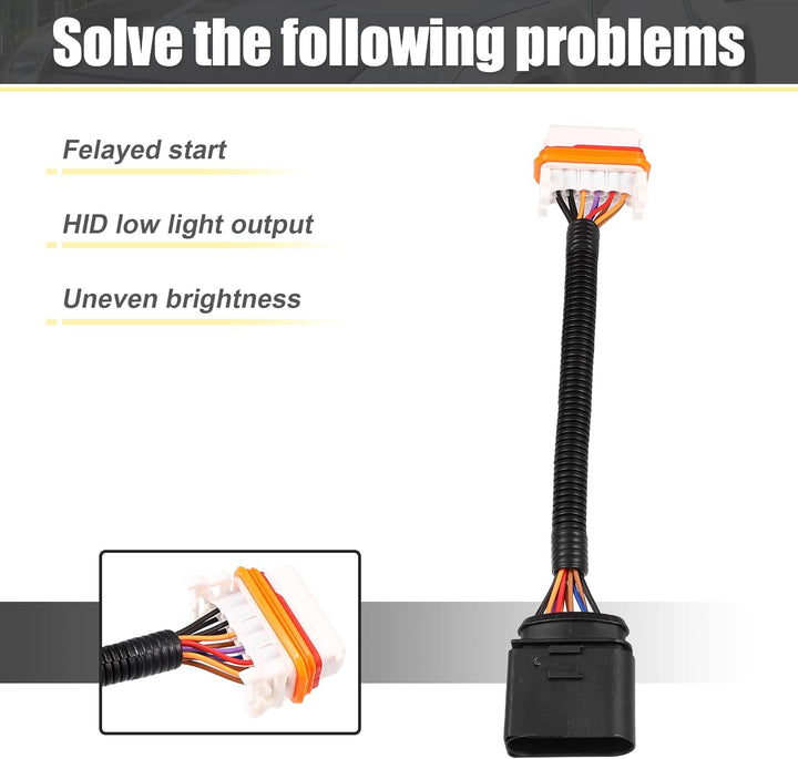 X AUTOHAUX Neue Kabelbaumadapter für Scheinwerferstecker Links Rechts 7L6971071A