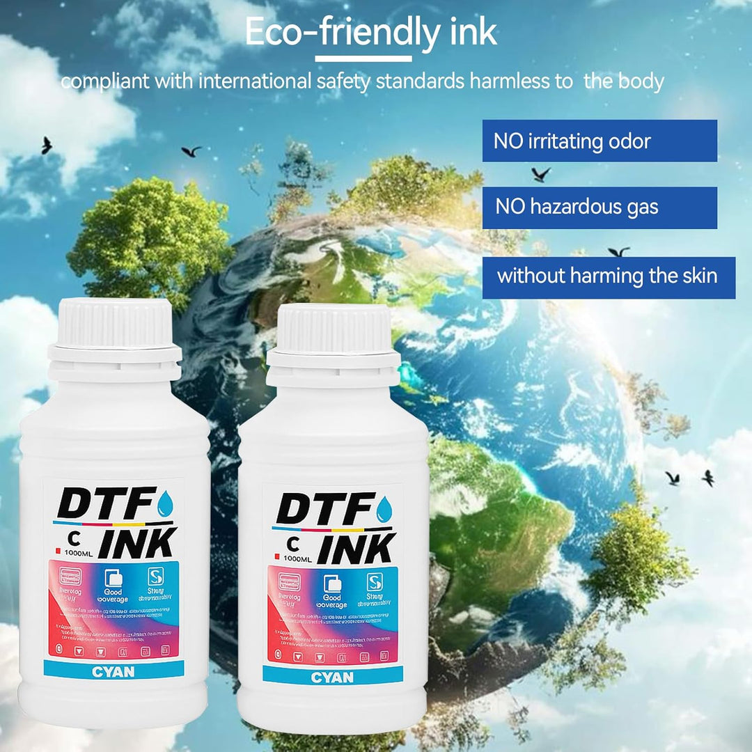 DTF Tinte, DTF Transfertinte für Textildruck PET-Folien Thermotransfer für DTF-Drucker, Kompatibel m