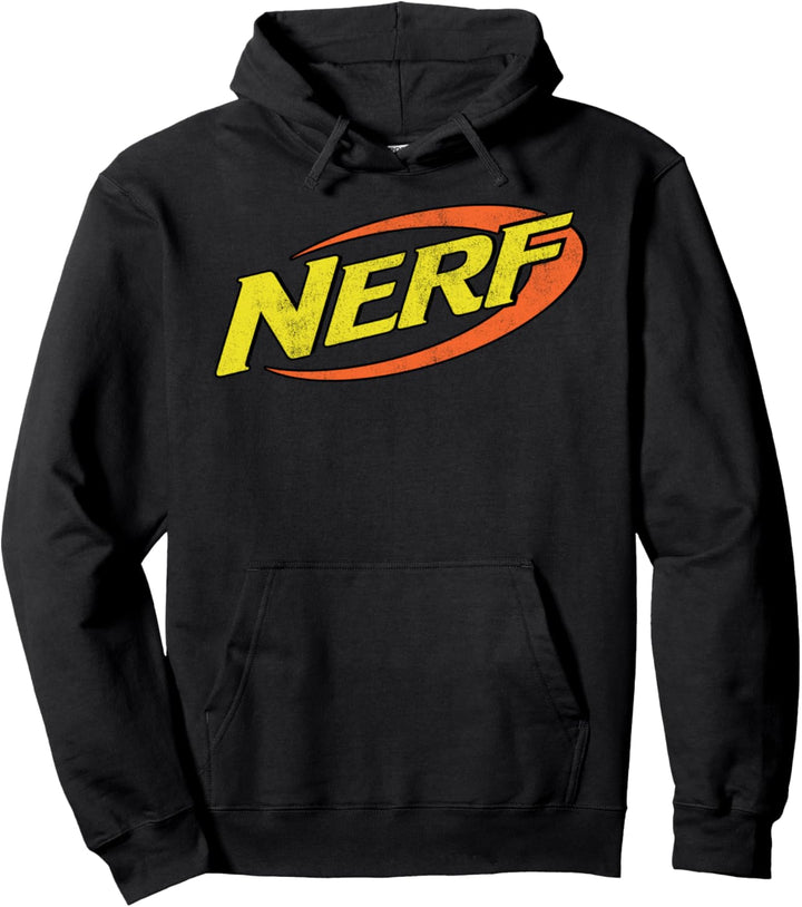 Nerf Classic Distressed Retro Color Logo Pullover Hoodie
