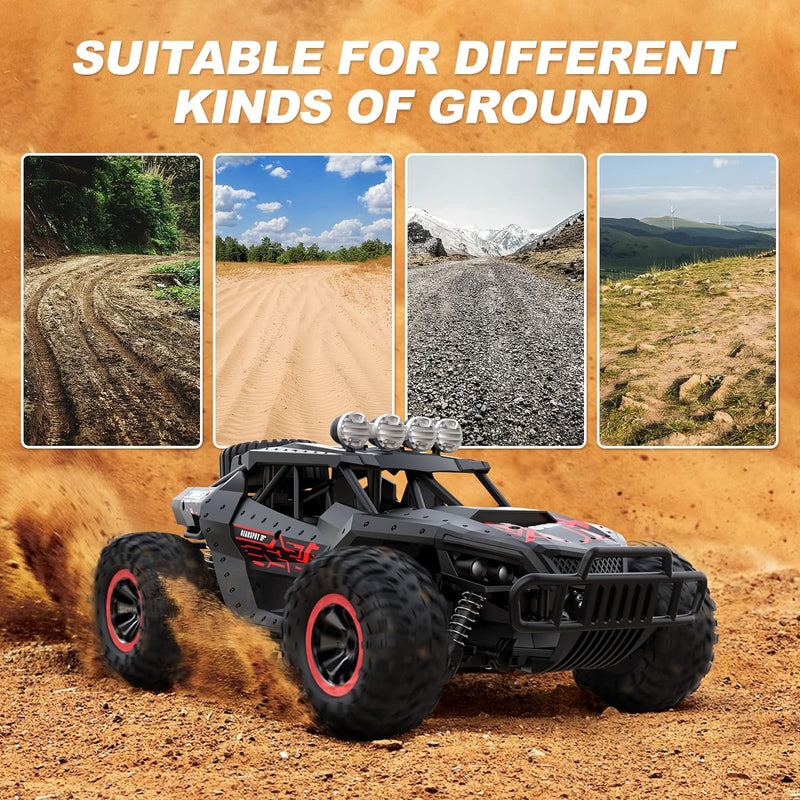 Ferngesteuertes Auto Offroad für Junge draussen mit 2-Akku 70 Minuten 1:16 Massstab RC Buggy 25KM/H