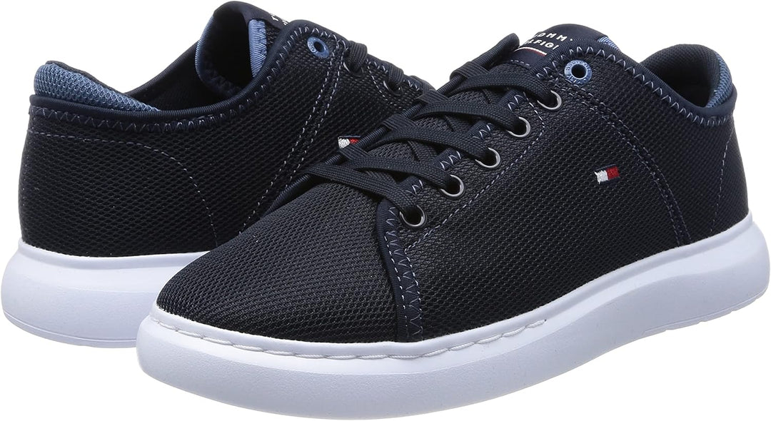 Tommy Hilfiger Herren Lightweight Textile Fm0fm04426 Cupsole Sneaker, Blau Desert Sky