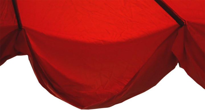 Sonnenschirm Meran Pro, Gastronomie Marktschirm mit Volant Ø 5m Polyester/Alu 28kg ohne Ständer anth