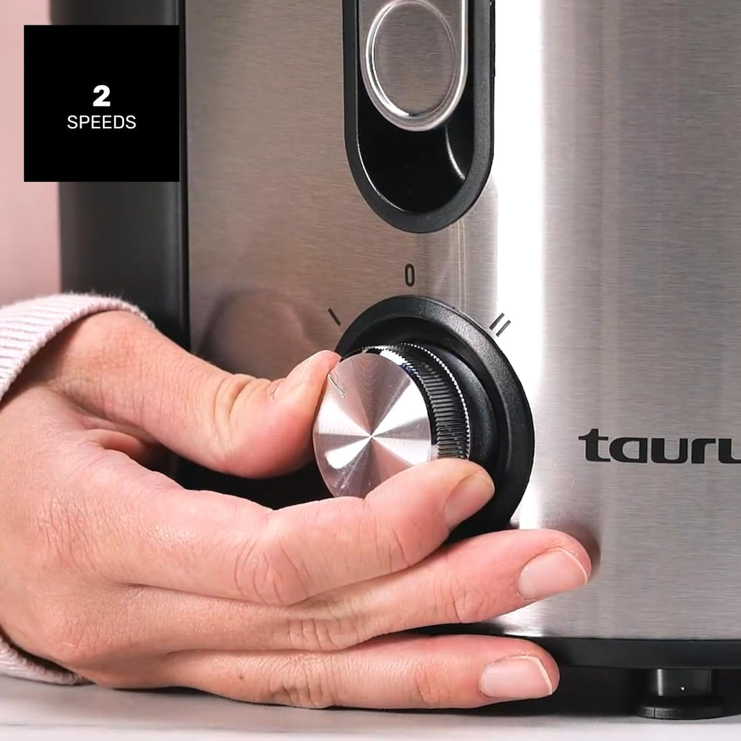 Taurus - Liquafruits Pro Compact Entsafter | 600W | Einlass 65 mm | Abnehmbarer Edelstahlfilter | 2