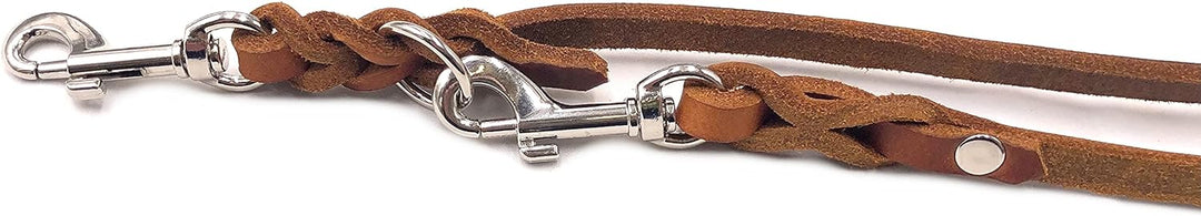 Hundeleine Fettleder kleine Hunde/grosse Hunde 2m / 2,40m / 2,80m / 3,50m / 5m Doppelleine verstellb