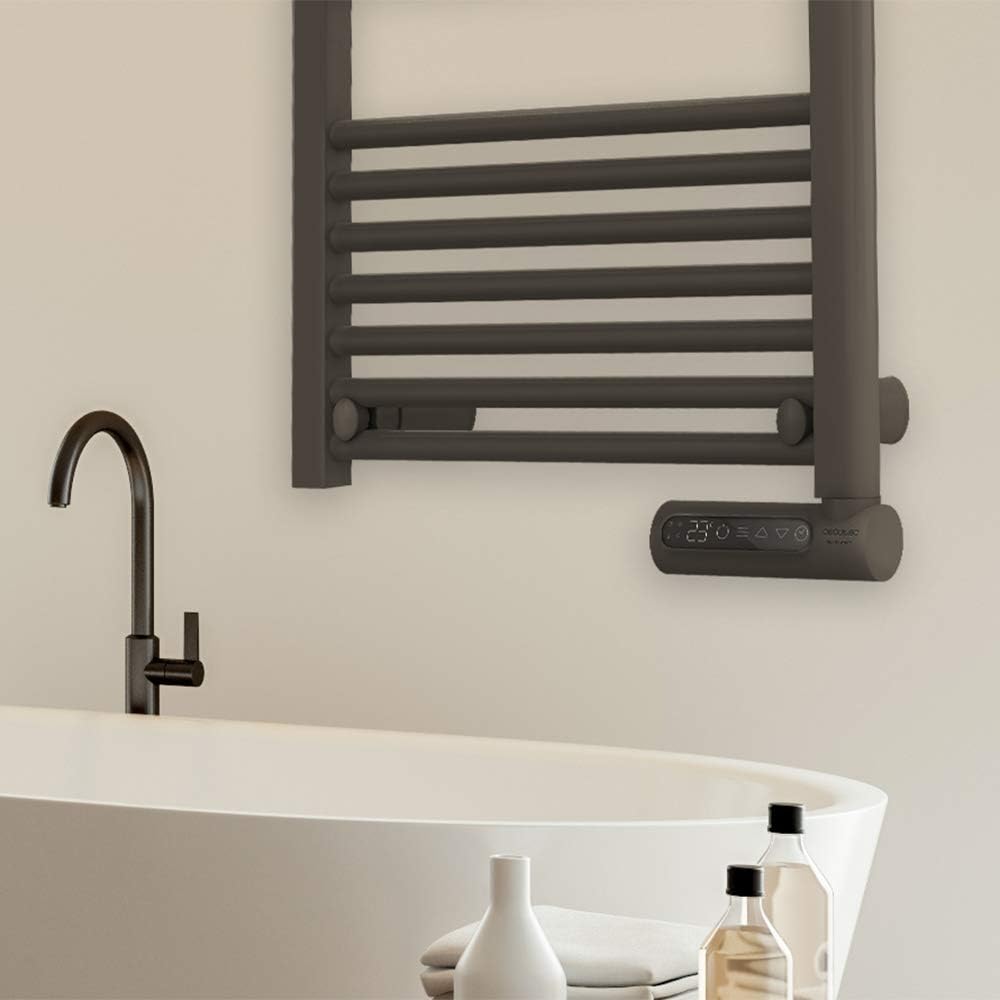 Cecotec Elektrischer Badheizkörper ReadyWarm 9200 Smart Towel Black. 750 W, LED-Display, Touch Contr