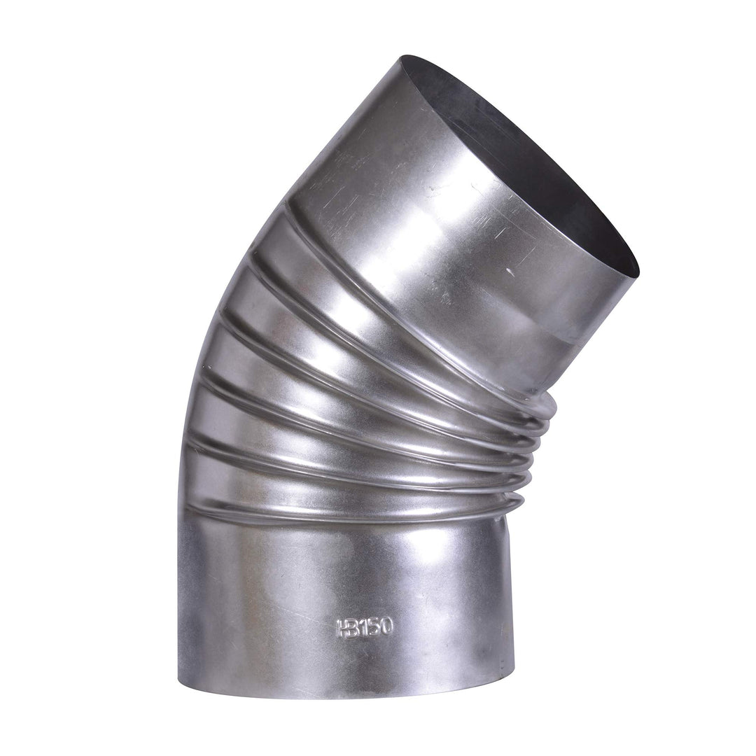 FIREFIX A150/B4 FAL Bogen 45°, starr, ø 150 mm - Ofenrohre aus Stahlblech, 0,6 mm stark, konisch ein