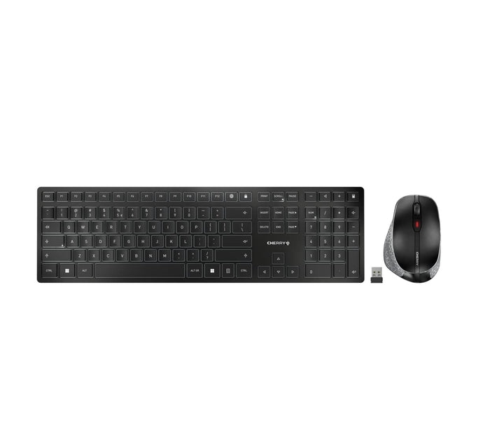 CHERRY DW 9500 Slim, kabelloses Tastatur- und Maus-Set, Schweizer Layout (QWERTZ), Bluetooth- oder F