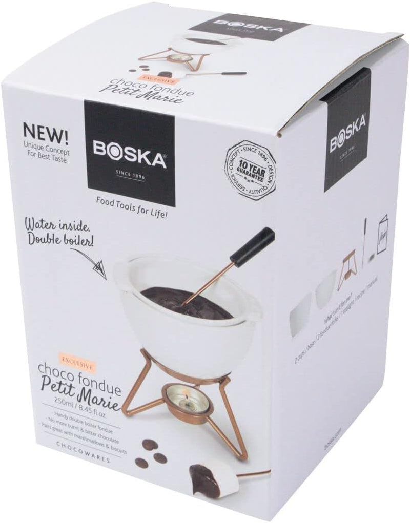 Boska Choco Fondue Petit Marie/Schokoladenfondue-Set „au bain-marie“ / Ohne Anbrennen/Mikrowellengee