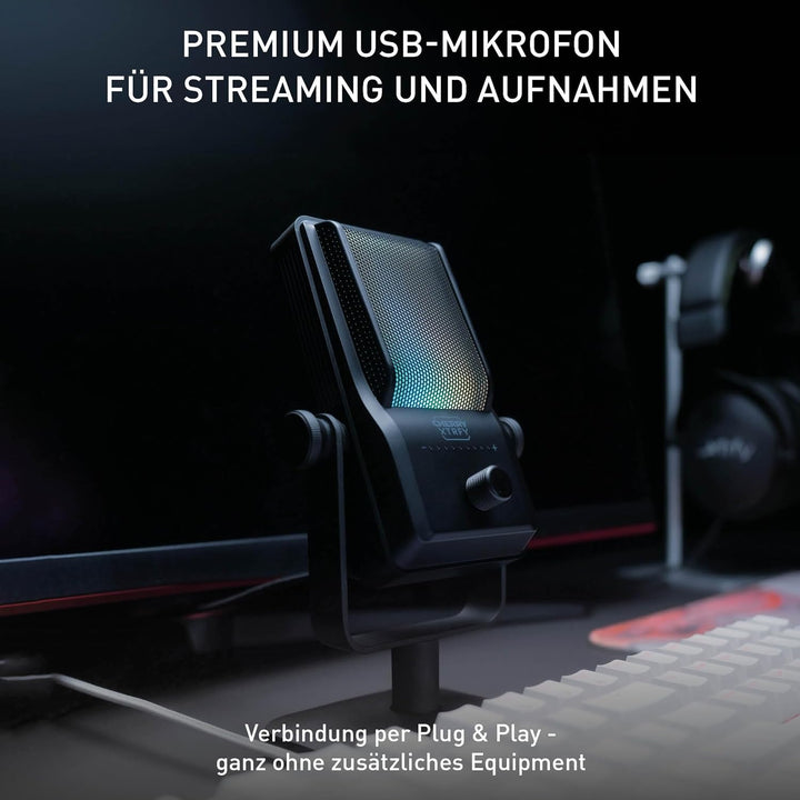 CHERRY XTRFY NGALE R, Premium-USB-Mikrofon für Aufnahmen, Gaming & Streaming, Cardioid, Plug & Play,