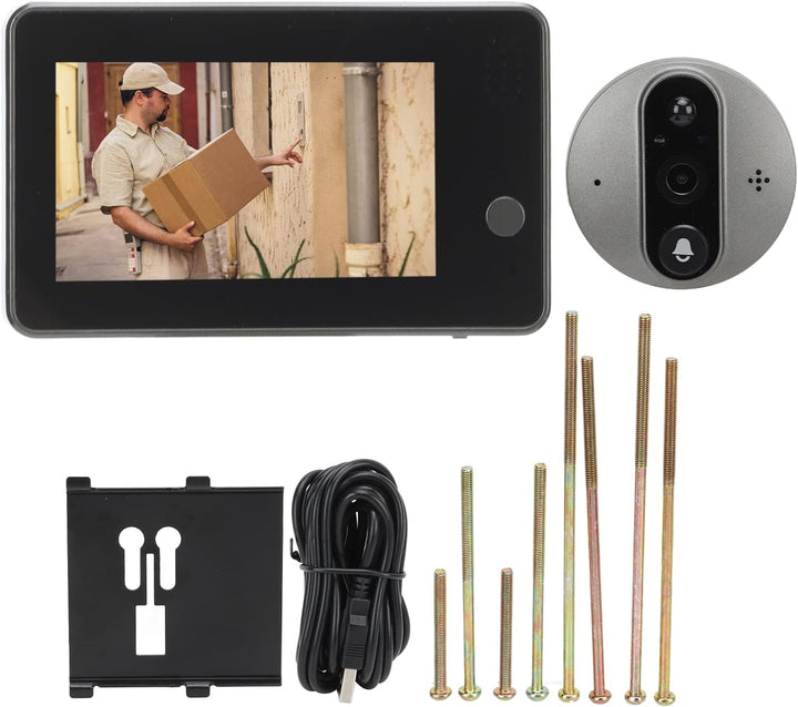 Fockety Gucklochkamera für Wohnungstür, 4,3-Zoll-IPS-Bildschirm 1080P 170 ° Weitwinkel-WLAN-Türspion