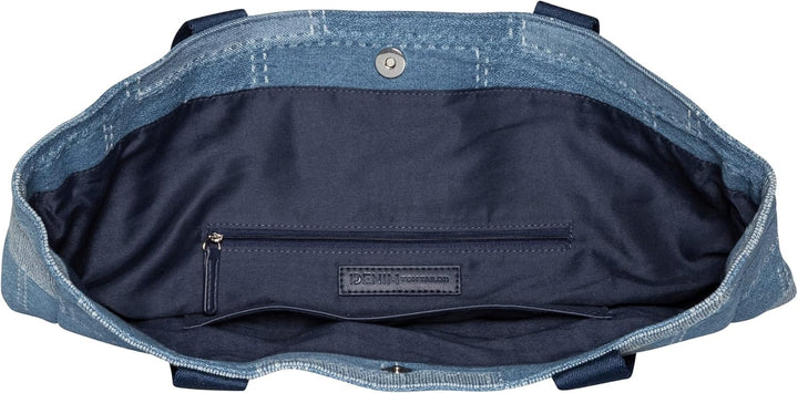 TOM TAILOR Damen Virginia Shopper mit Reisverschluss Mixed Blue, Mixed Blue