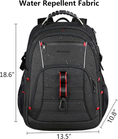 KROSER Laptop Rucksack Herren für 17.3 Zoll Reiserucksack Handgepäck, Laptop Backpack Multifunktion