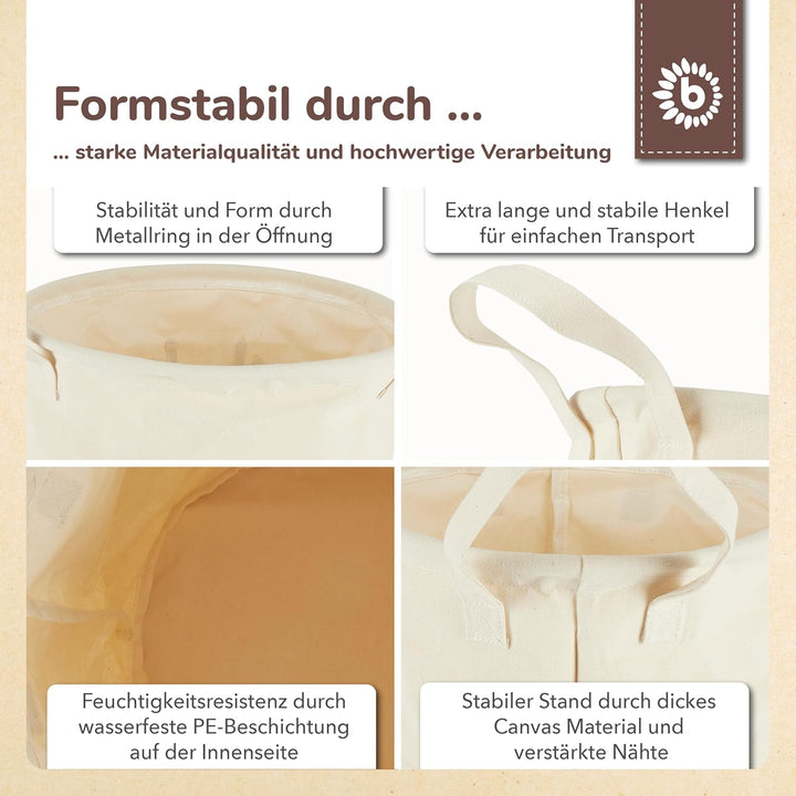 Bieco Wäschekorb Baby Igel Piksi | Grosser Aufbewahrungskorb Kinder Baumwolle und Wasserabweisend |