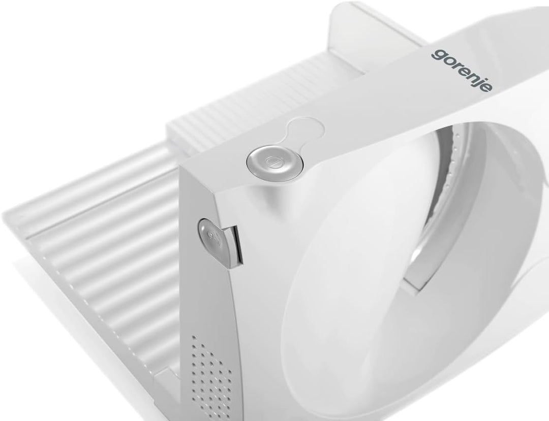 Gorenje R401W Allesschneider, Solingen Messer, Made in Europe, Sicherheitstaste, einstellbare Schnit