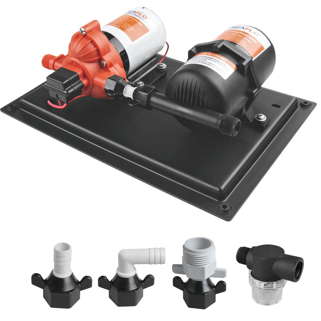 SEAFLO 33-Series Water Pump and Accumulator Tank System - 12V DC, 3.0 GPM, 45 PSI, 0.2 Gallon Tank