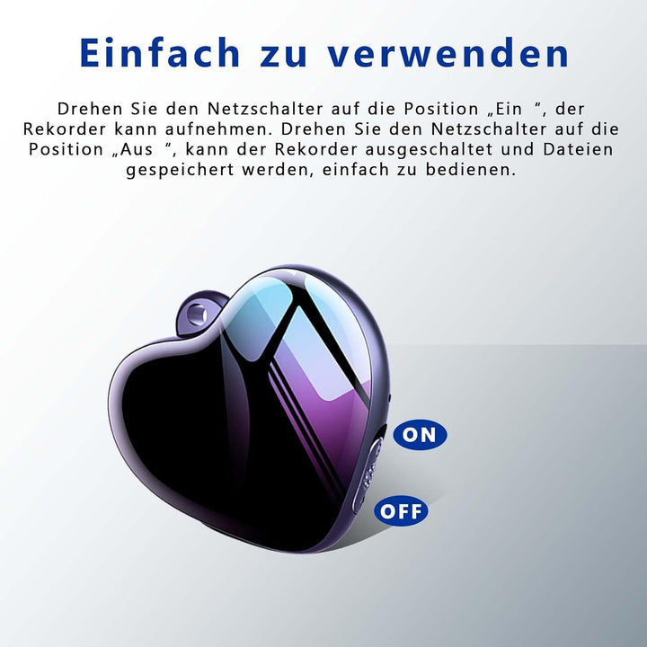 Diktiergerät Mini,Aussehen der Halskette,Aufnahmegerät Spionage,Spion abhörgerät,Spion digital Voice