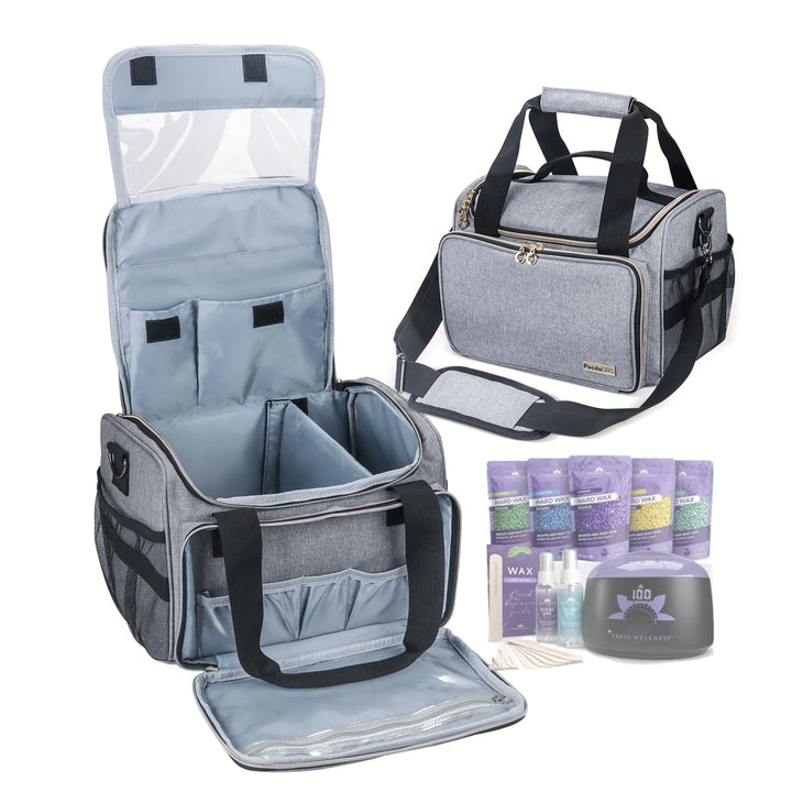 Wachsset, Tragetasche, kompatibel mit Tress Wellness, tragbarer Organizer für Wachswärmer, Wachsbohn