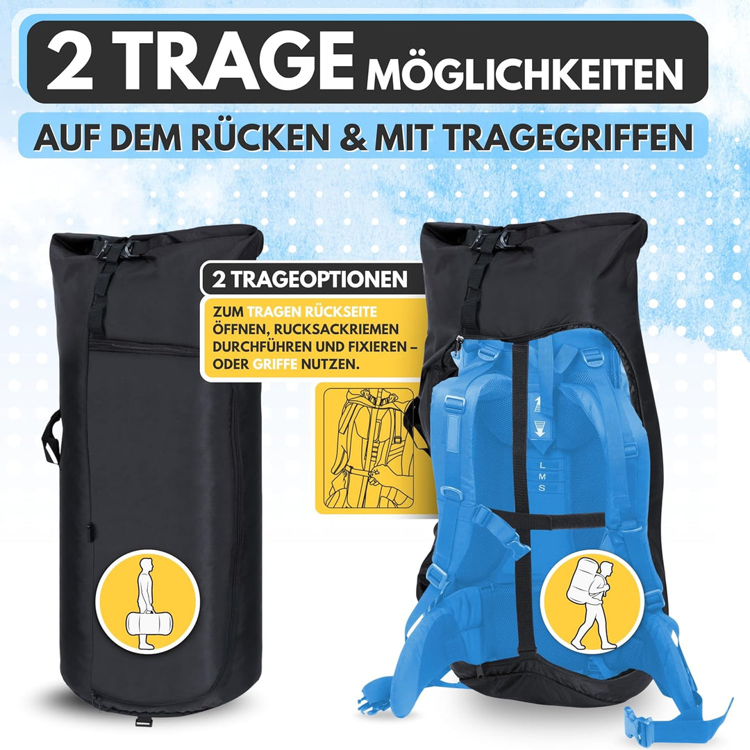 TWIVEE - 2 in 1 Rucksack Schutzhülle und Regenschutz - Flight Cover für Backpack - Flugzeug - Überzu