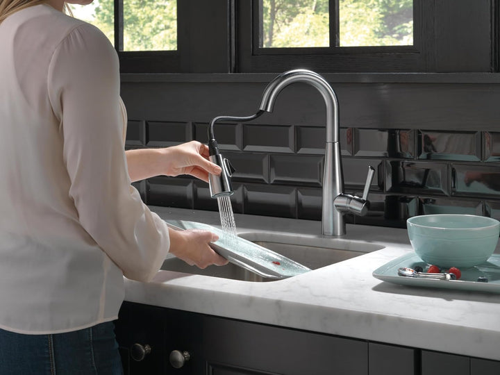 Delta Wasserhahn Essa Single Griff Bar/Prep Wasserhahn mit magnatite Docking und touch-clean Spray H