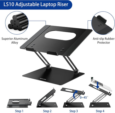 BESIGN LS10 Laptop ständer, Verstellbarer ergonomischer Notebook-Ständer, Laptop ständer kompatibel