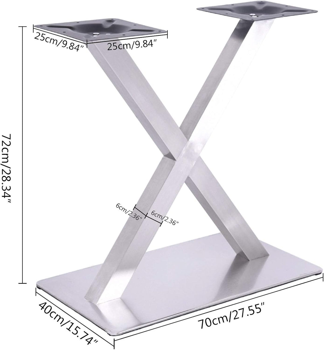 Tischgestell Edelstahl Tischkufen Tischuntergestell Tischfuss Tischbein Legs Schwerlast Design Kreuz