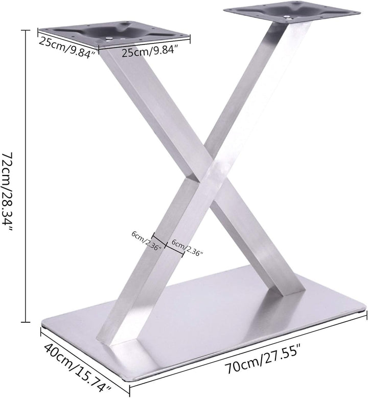 Tischgestell Edelstahl Tischkufen Tischuntergestell Tischfuss Tischbein Legs Schwerlast Design Kreuz