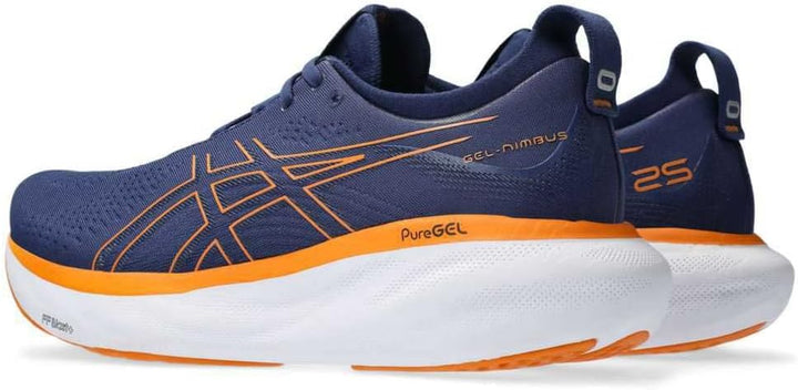 ASICS Nimbus 25 Strassenlaufschuhe für Männer Grün Fluoreszierend 42 EU Blau Weiss, 42 EU Blau Weiss