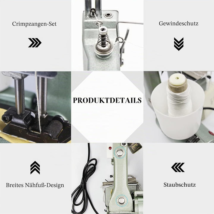 MXBAOHENG Sacknähmaschine Tragbare Nähmaschine für Säcke 220v Industrial Handnähmaschine Beutelversc